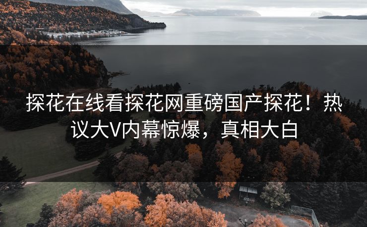 探花在线看探花网重磅国产探花！热议大V内幕惊爆，真相大白  第1张