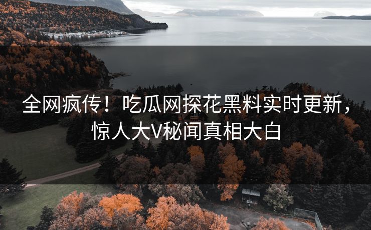 全网疯传！吃瓜网探花黑料实时更新，惊人大V秘闻真相大白