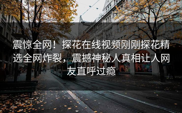 震惊全网！探花在线视频刚刚探花精选全网炸裂，震撼神秘人真相让人网友直呼过瘾