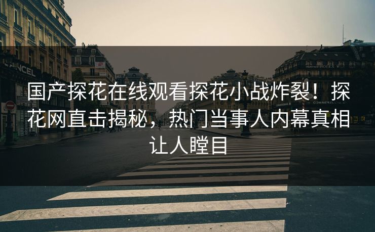 国产探花在线观看探花小战炸裂！探花网直击揭秘，热门当事人内幕真相让人瞠目  第1张