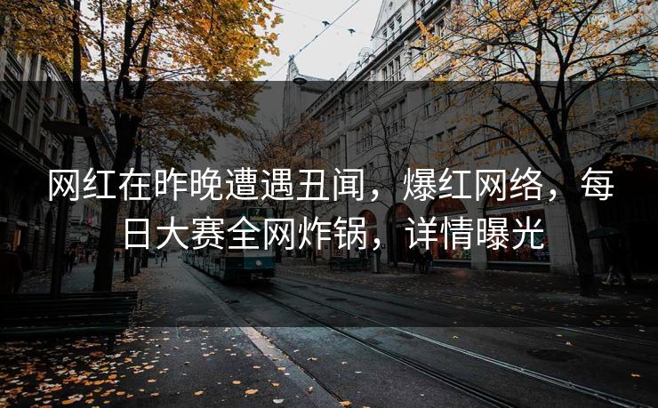 网红在昨晚遭遇丑闻，爆红网络，每日大赛全网炸锅，详情曝光
