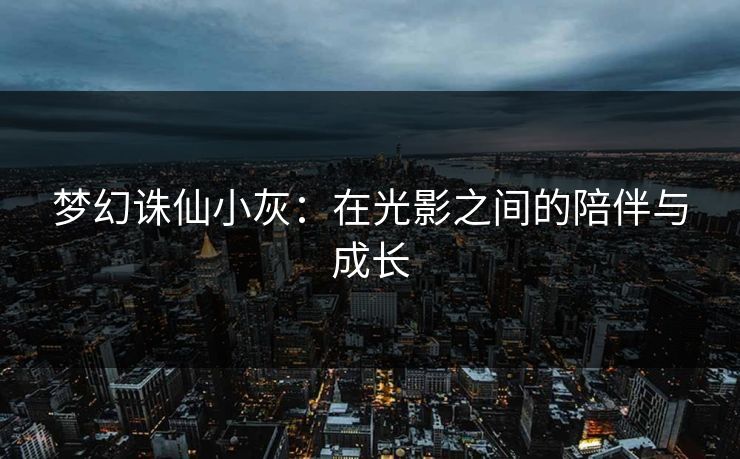 梦幻诛仙小灰：在光影之间的陪伴与成长  第1张